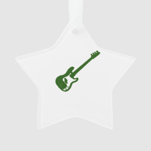 bas guitar slanke groene afbeelding ornament
