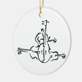 Bas-, rechte en elektrische omtrekken met Man Keramisch Ornament (Links)