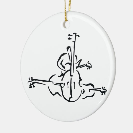 Bas-, rechte en elektrische omtrekken met Man Keramisch Ornament (Links)