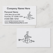 Bas-, rechte en elektrische omtrekken met Man Visitekaartje (Voorkant / Achterkant)