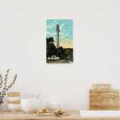 Bas Relief Tablet en Pilgrim Memorial Uitzicht Poster (Keuken)