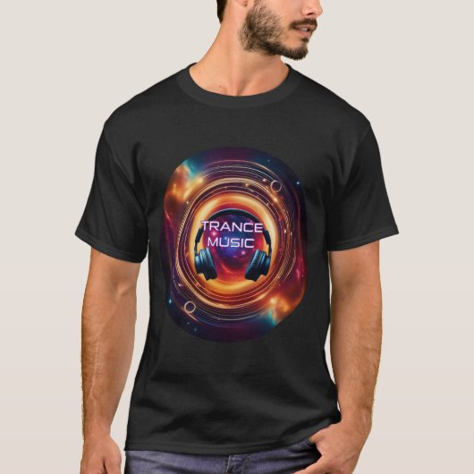 Bas Techno Trance Raves DJ Graphic T-shirt (Voorkant)