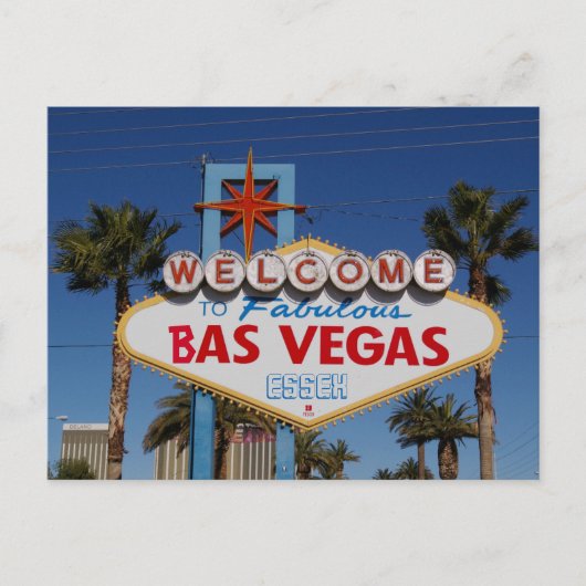 Bas vegas briefkaart (Voorkant)