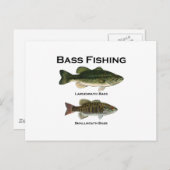 Bas Vissen Logo (largemouth - smallmouth) Briefkaart (Voorkant / Achterkant)