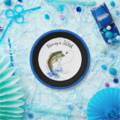 Bas Vist 50e verjaardag Papieren Bordje (Feest)