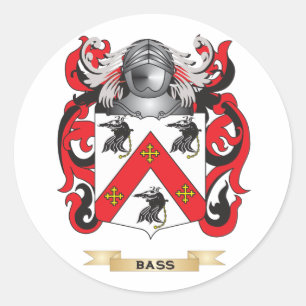 Bas wapenschild (Family Crest) Ronde Sticker