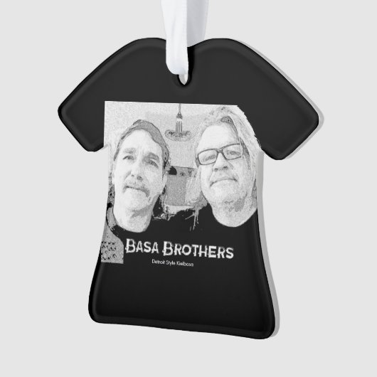 Basa Brothers Black T-Shirt kerstversiering Ornament (voorkant)