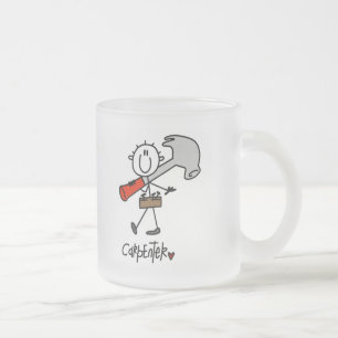 Basale Stokfiguur Timmerman T-shirts en Cadeaus Matglas Koffiemok