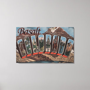 Basalt, Colorado - grote letterscènes Canvas Afdruk