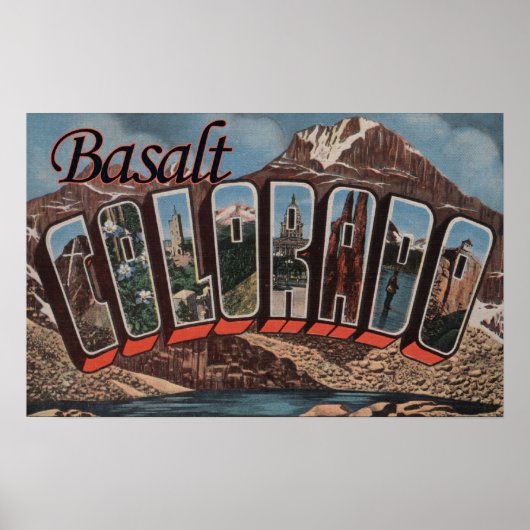 Basalt, Colorado - grote letterscènes Poster (Voorkant)