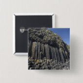 Basalt Kolommen van Fingal's Cave, Staffa, off Vierkante Button 5,1 Cm (Voorkant /achterkant)