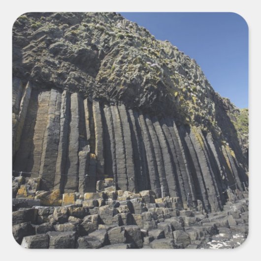 Basalt Kolommen van Fingal's Cave, Staffa, off Vierkante Sticker (Voorkant)