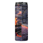 Basalt Lava Flow met Jouw naam en Monogram Thermosbeker (Achterkant)