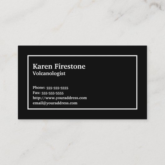 Basalt Lava Flow met Jouw naam en Monogram Visitekaartje (Achterkant)