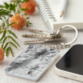 Basalt Lava Rocks Southwest Black en White Photo Sleutelhanger (Voorkant Rechts)