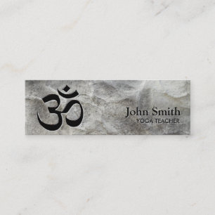 Basalt Stone Om Symbol Yoga mini Visitekaartjes