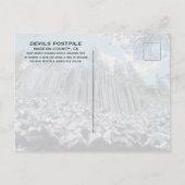 Basaltzuilen, duivels postpile Nationaal Monument Briefkaart (Achterkant)