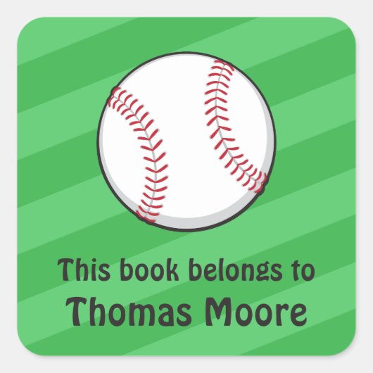Basbalkborden/etiketten Vierkante Sticker (Voorkant)