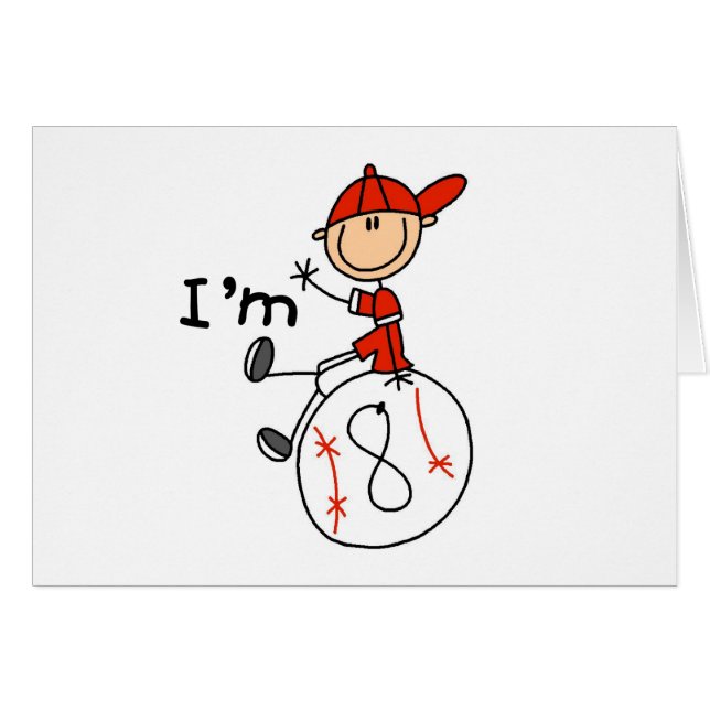 Base-ball de garçons j'ai 8 ans (Devant horizontal)