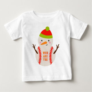 Base Ball Snowman Enfants T-Shirt unique