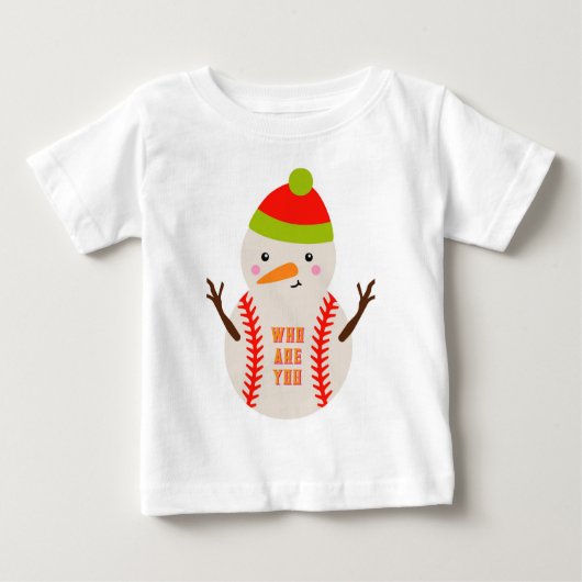 Base Ball Snowman Enfants T-Shirt unique (Devant)