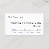 Base, Carte de visite simple (Devant)