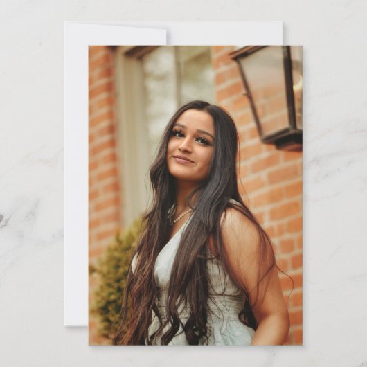 BASE PHOTO CARD voor vellum overlay aankondiging (Voorkant)