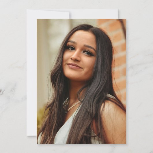 BASE PHOTO CARD voor vellum overlay aankondiging (Achterkant)