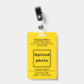Basé sur le texte avec badge jaune photo de l'empl (Avant avec clip)