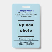 Basé sur le texte avec photo de l'employé Badge bl (Avant)