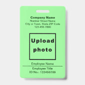 Basé sur le texte avec photo de l'employé Badge ve (Avant)