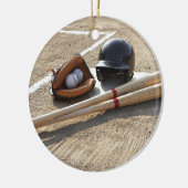 Baseball 11 keramisch ornament (Links)