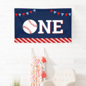 Baseball 1e verjaardag spandoek (Insitu)