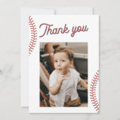 Baseball 1er anniversaire Carte de remerciements (Devant)