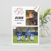 Baseball 2 Foto Memory Mate Kaart (Staand voorkant)