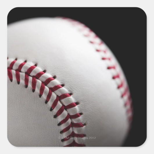 Baseball 2 vierkante sticker (Voorkant)