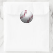 Baseball - 3D-effect Ronde Sticker (Tas)
