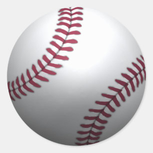 Baseball - 3D-effect Ronde Sticker
