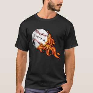 Baseball 6432 Double Play 6+4+3=2 Softball-Wiskund T-shirt