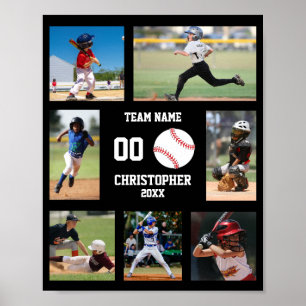 Baseball 7 Fotocollage Gepersonaliseerd Poster