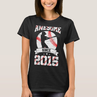 Baseball 7e verjaardag Jongen Kinder sinds 2015 T-shirt