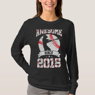 Baseball 7e verjaardag Jongen Kinder sinds 2015 T-shirt
