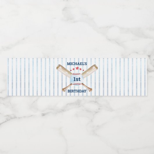 Baseball à thème Anniversaire fête Étiquette boute (Étiquettes simples)