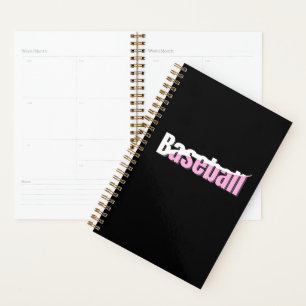 Baseball Abstract Swish - Meisjesachtige Woord Kun Planner