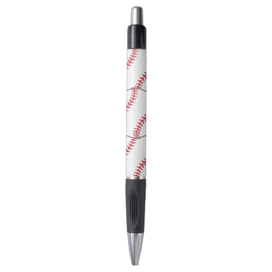 Baseball Abstracte Rubber Grip Pen (Voorkant Verticaal)