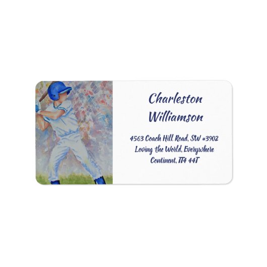 Baseball-adres Etiket (Voorkant)