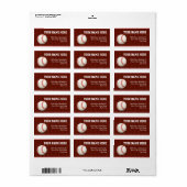 Baseball-Adresetiketten Etiket (Full Sheet)