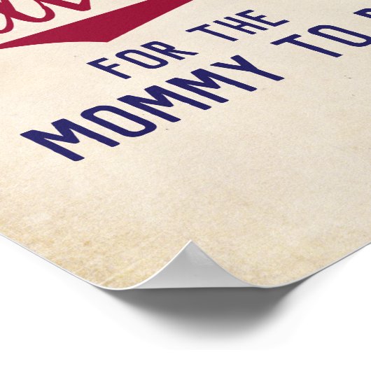Baseball-advies voor Baby shower voor mammie Poster (Hoek)