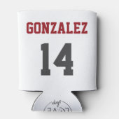 Baseball afspelen, persoonlijke naamnummers - GLS Blikjeskoeler (Achterkant)