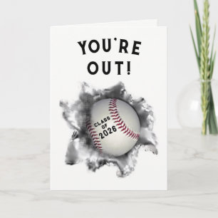 Baseball-Afstuderen-congraten Kaart